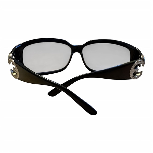 Escada SES 067S COL Z42X Black Rhinestone Logo Sunglasses – Excellent Condition - Picture 5 of 8